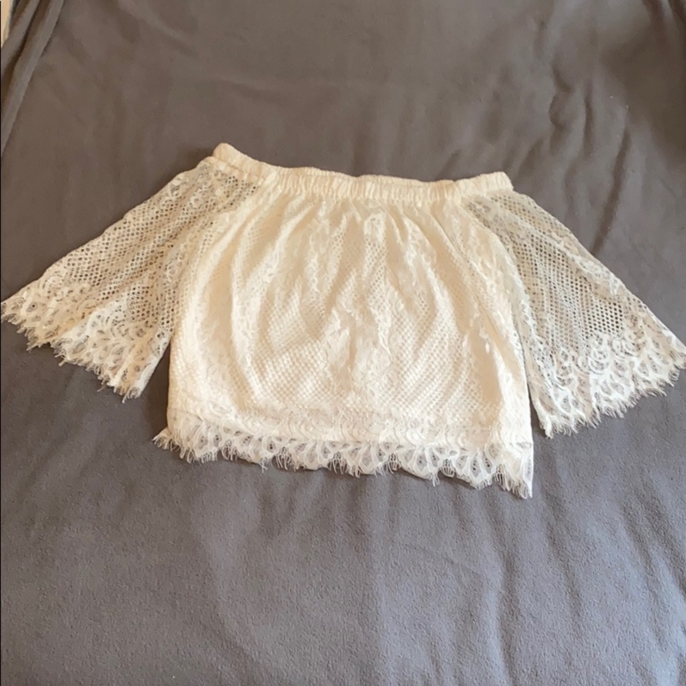 Lace off the shoulder top